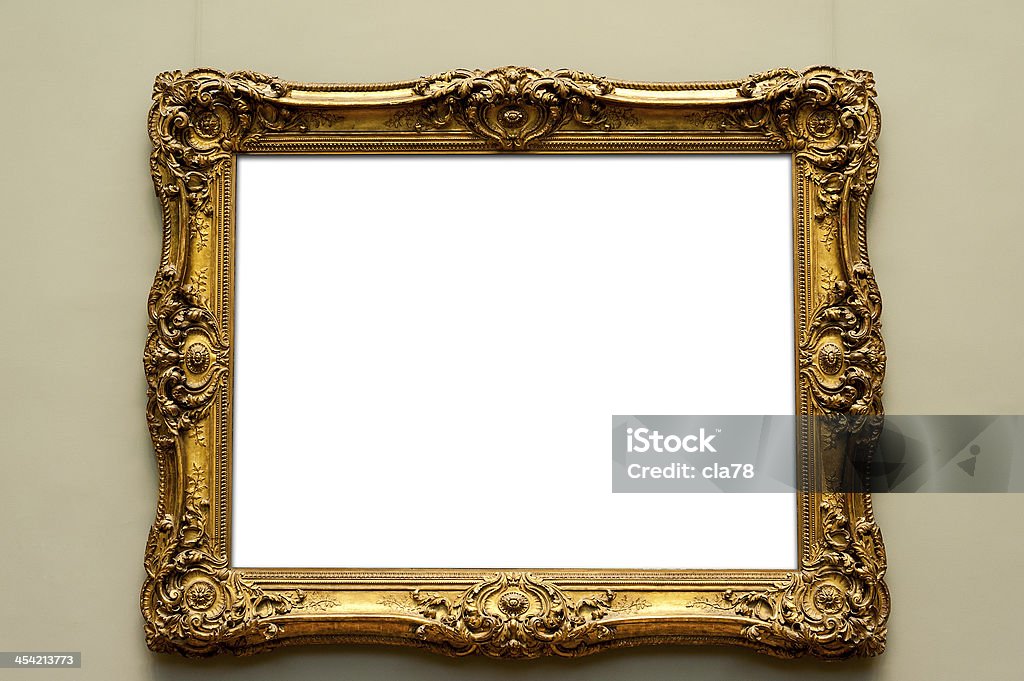 Gold frame Gold Plated Wooden Picture Frame Antique Stock Photo