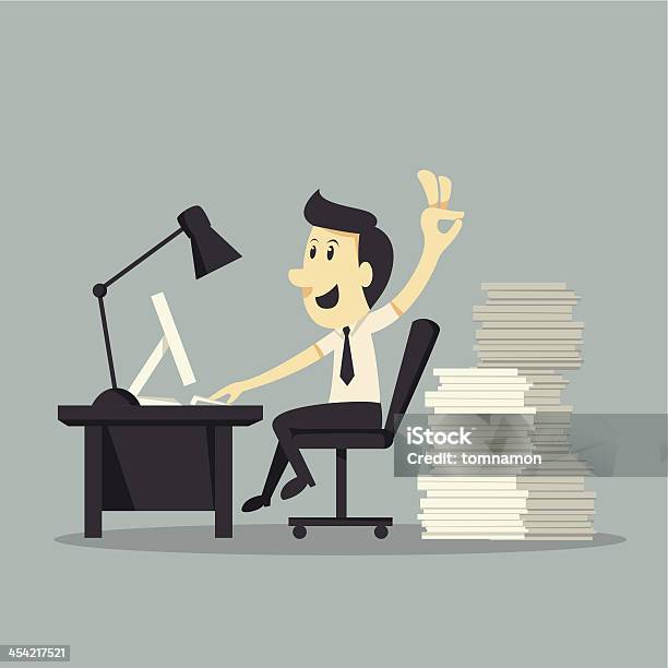 Hard Working Stock Illustration - Download Image Now - Adult, Beautiful People, Business