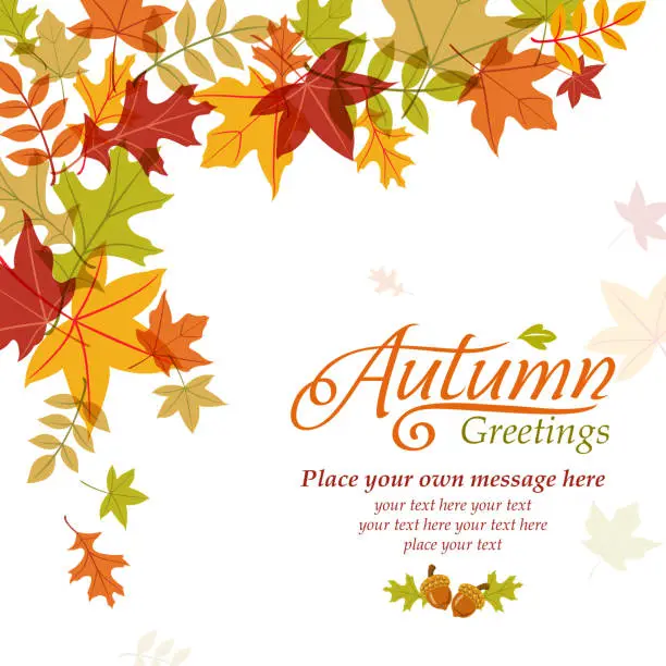 Vector illustration of Autumn Poster