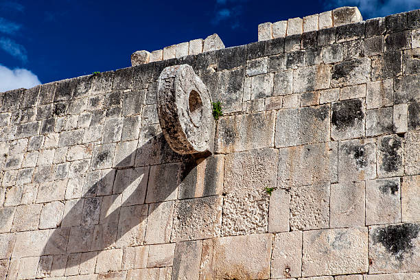 istock Goal in the Ball Court at Chichen Itza, pyramid, 454226535