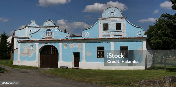 Houses Folk Blue Stock Photo - Download Image Now - Architecture, Baroque Style, Bohemia - Czech Republic