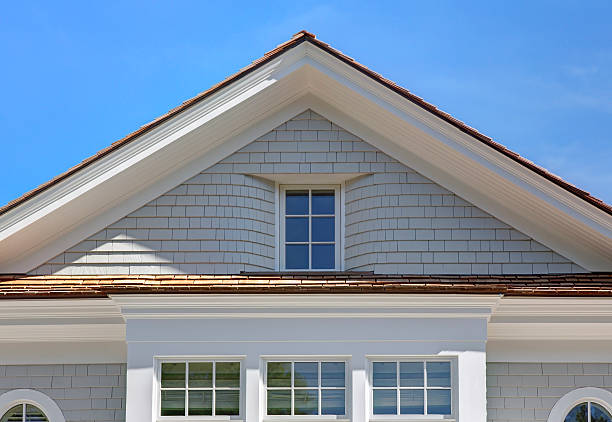 istock Low angle view of house upper floors 454234085