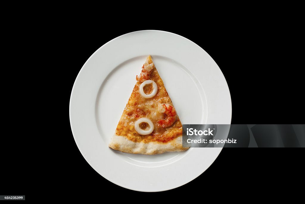 Fatia de Pizza de Frutos do Mar - Royalty-free Amarelo Foto de stock