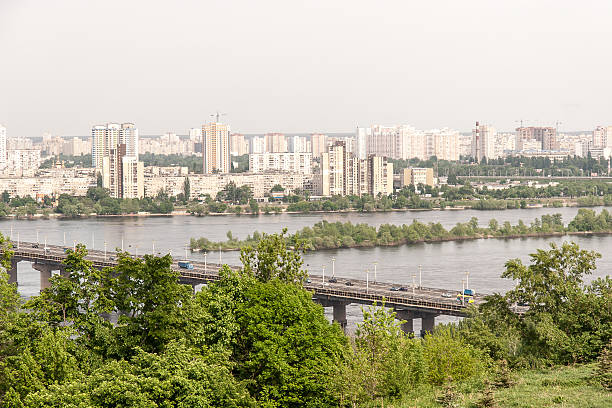 istock Kiev cityscape and Dnieper river, Ukraine 454240591
