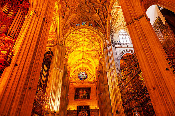 istock Arches Stained Glass Seville Cathedral Spain 454240843
