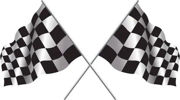 Vector illustration of Checker flag