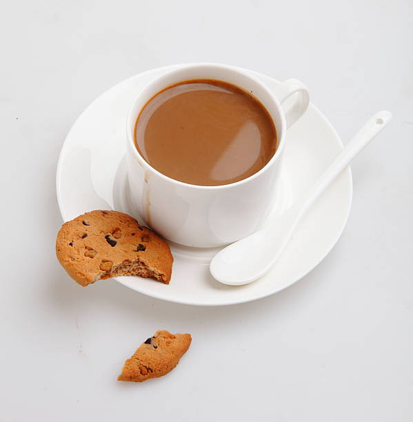 istock cup of coffee and some wheat crackers 454244569