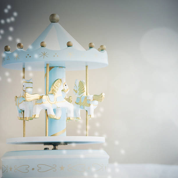 istock Music box. Carousel with horse 454249887