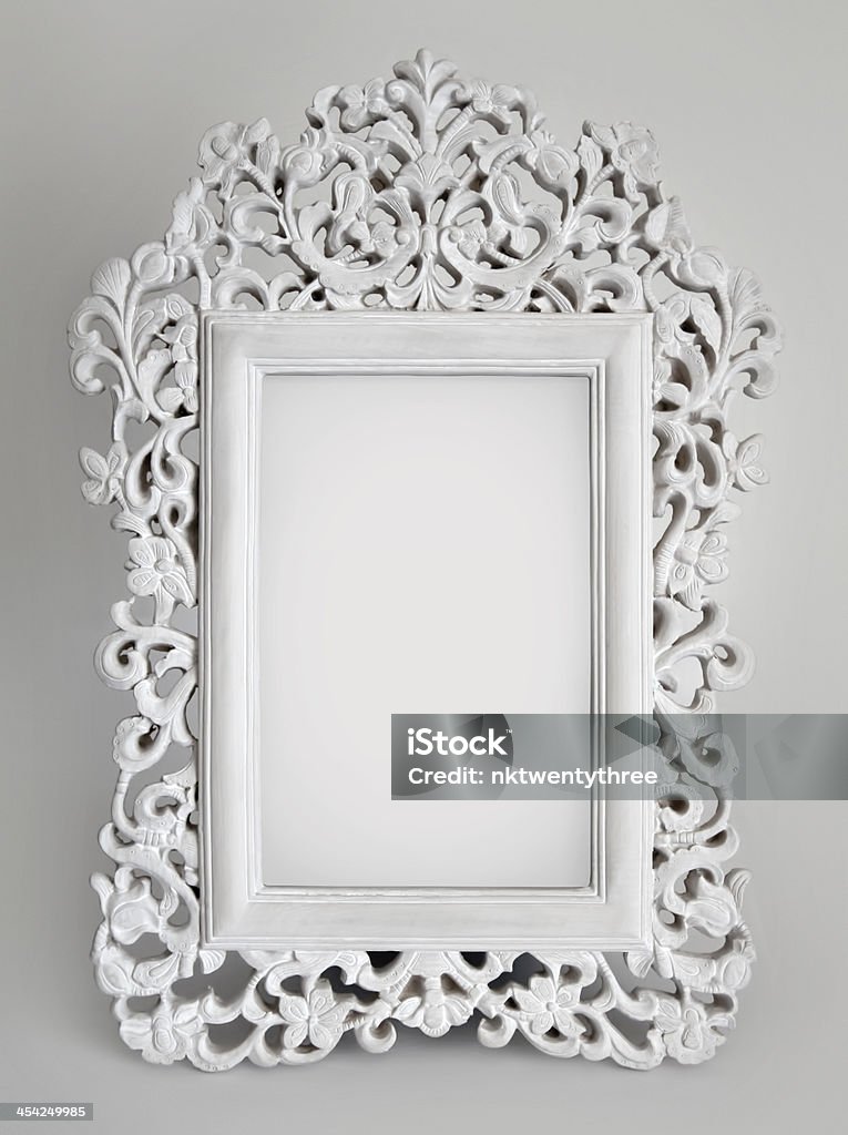 white frame Ornate - Стоковые фото Антиквариат роялти-фри