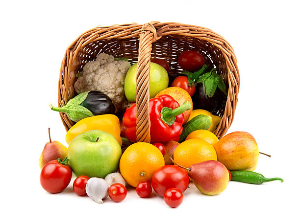 istock fruits and vegetables in a basket 454250259