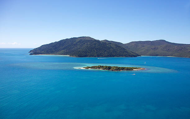 Whitsundays Vista aérea del paisaje de la isla - foto de stock