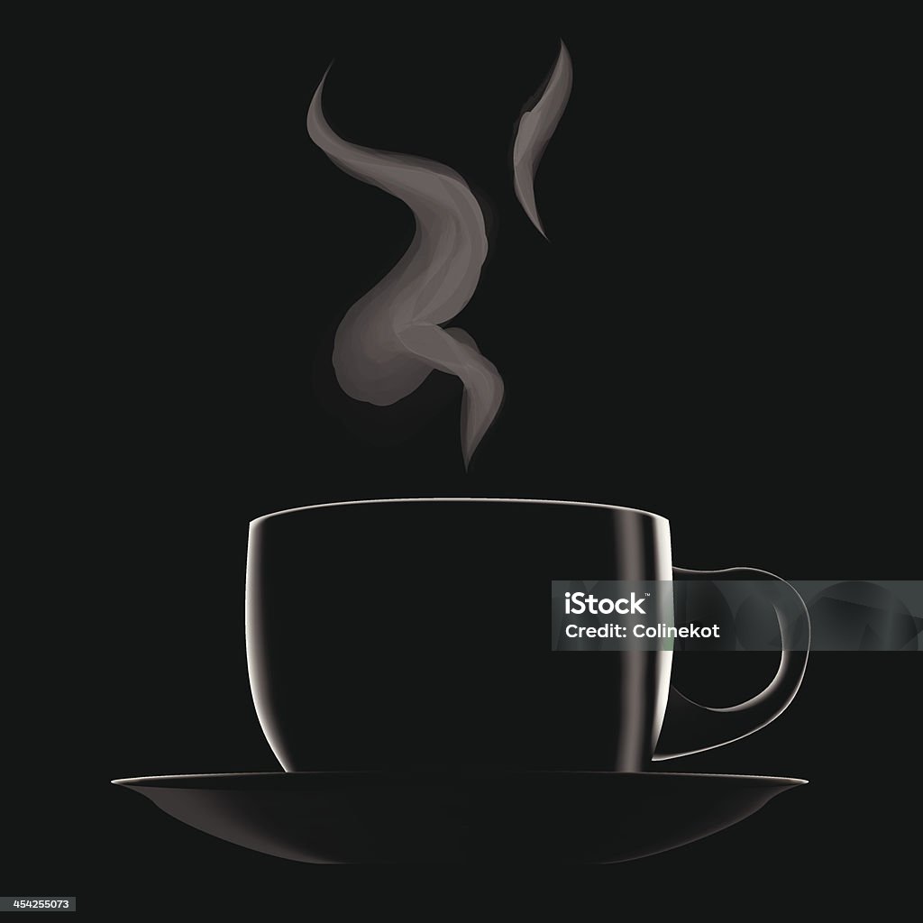 Schwarze Tasse heißen Kaffee - Lizenzfrei Arabica-Kaffee - Getränk Vektorgrafik