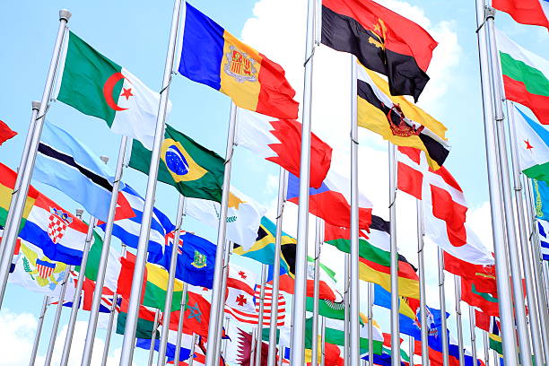 istock Brazil and world national flags 454259377