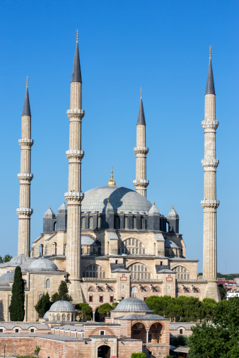 An image of the Blue Mosque in Istanbul, capturing its architectural grandeur. This iconic landmark, with its majestic domes and minarets, stands as a testament to the rich history and cultural significance of this ancient city.