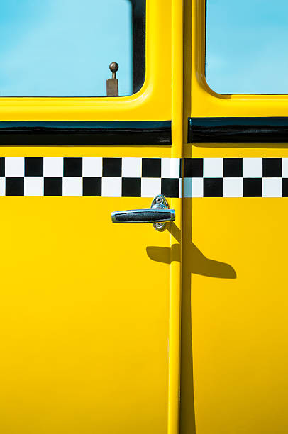 istock Vintage yellow taxi door panel 454265709