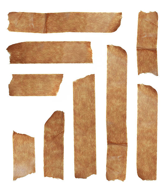 istock Strips of masking old tape 454265825