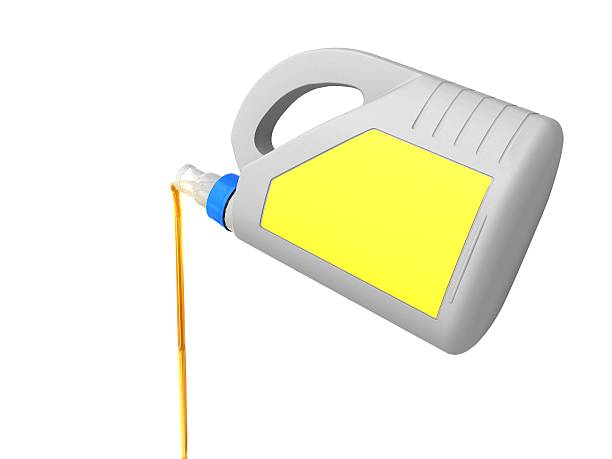 istock Jerrycan with car engine oil - isolated 454266109