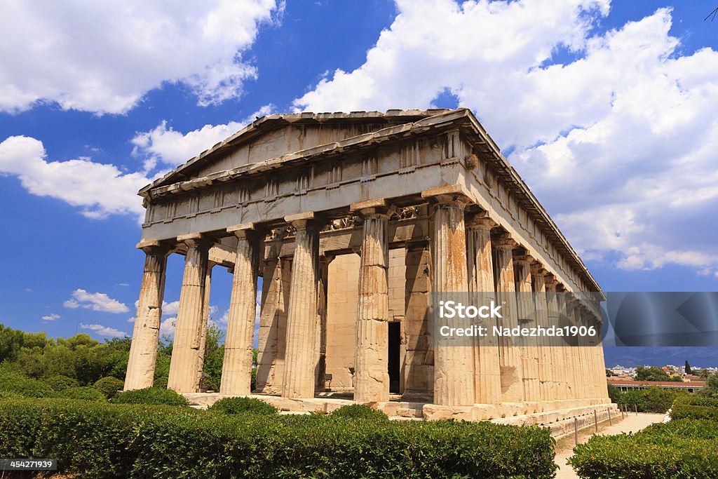 Tempio di Hephaestus ad Atene, Grecia - Foto stock royalty-free di Teseion