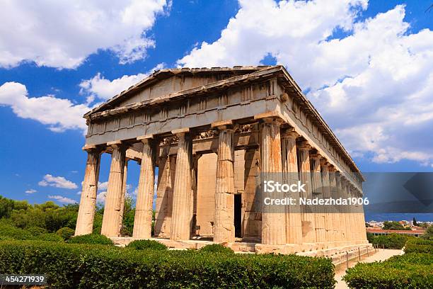 Tempio Di Hephaestus Ad Atene Grecia - Fotografie stock e altre immagini di Teseion - Teseion, Acropoli - Atene, Agorà - Atene