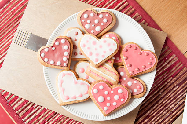 istock Pink and White Heart Cookies 454272105