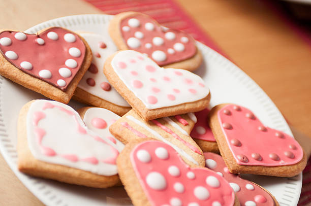 istock Pink and White Heart Cookies 454272139