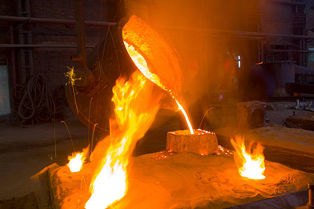 istock Splashing of iron water 454273319