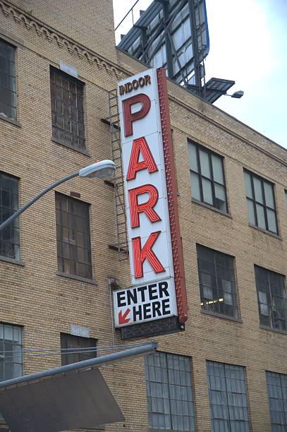 Park here sign stock photo