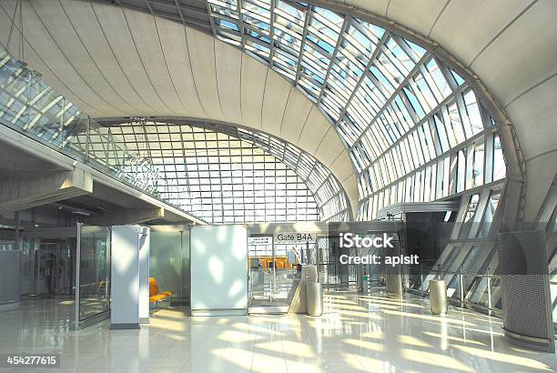 Terminal Of Suvarnabhumi Airport In Bangkok Stock Photo - Download Image Now - Airplane, Airport, Airport Departure Area