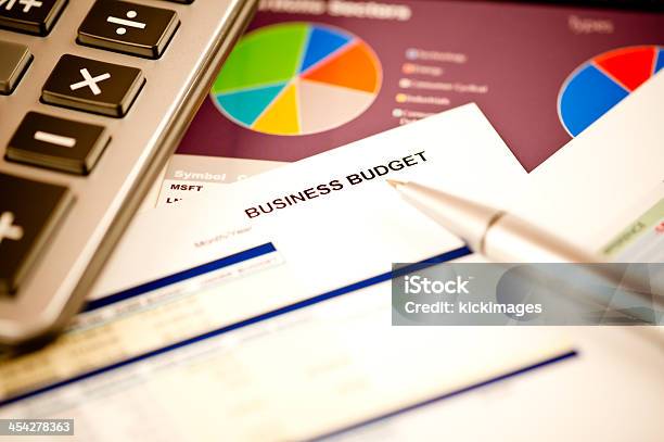 Calculator With Business Documents Stock Photo - Download Image Now - Bank Account, Bank Statement, Banking