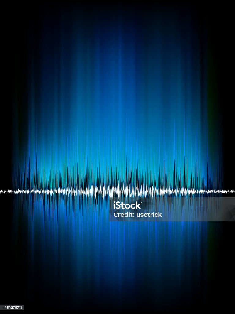 Звуковые волны с эффектом маятника на черный.  EPS 8 - Векторная графика Абстрактный роялти-фри