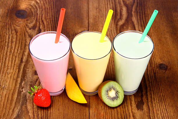 istock Strawberry, mango and kiwi soft drink, smoothie 454279717