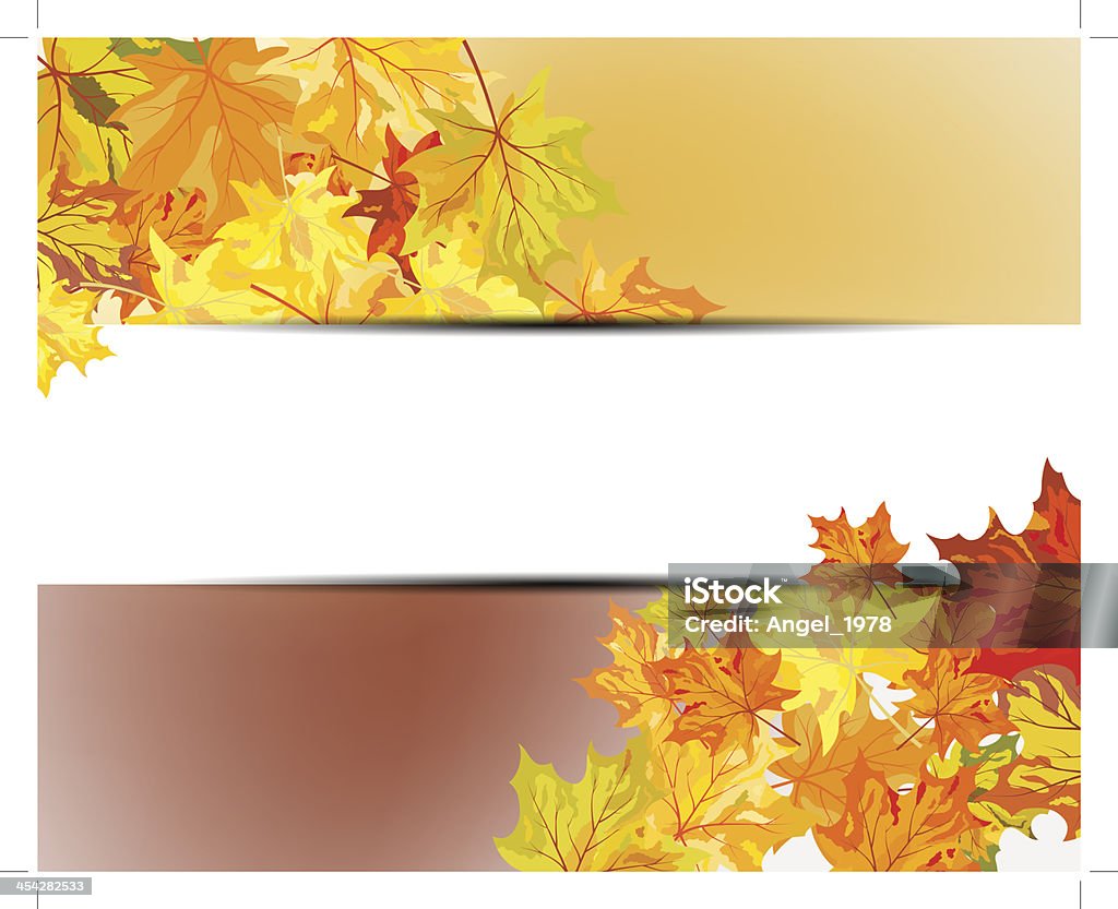 Autumn maple leaves - arte vectorial de Abstracto libre de derechos