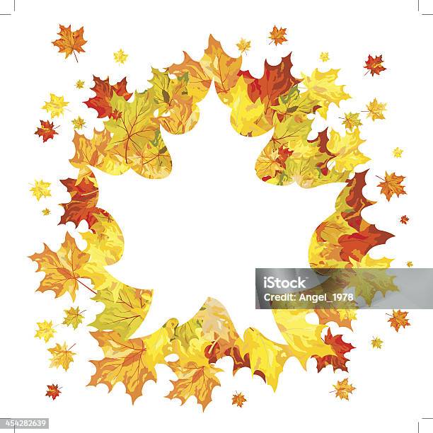 Ilustración de Autumn Maple Leaves y más Vectores Libres de Derechos de Abstracto - Abstracto, Aire libre, Amarillo - Color