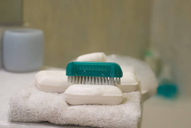 istock Soap and brush nail cleaner 454283381