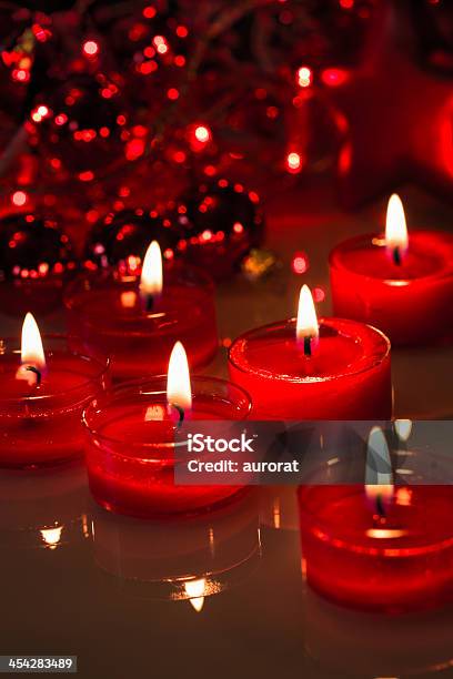 Red Burning Candles Stock Photo - Download Image Now - Burning, Candle, Candlelight