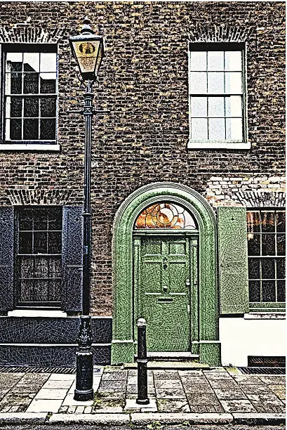 Vector illustration of London Door
