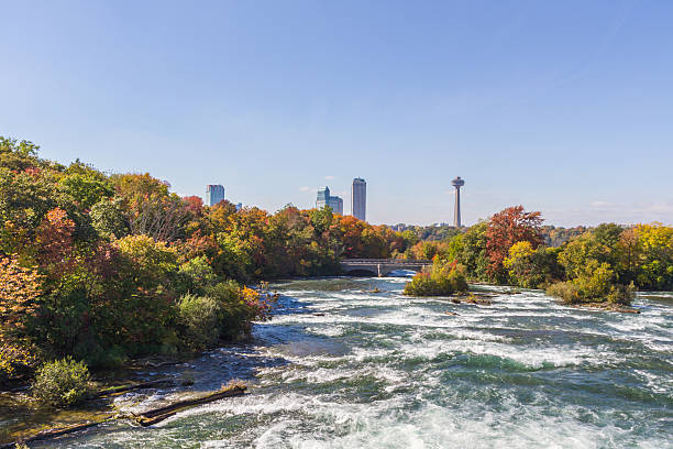 istock The Niagara Falls , USA and Canada border 454288727