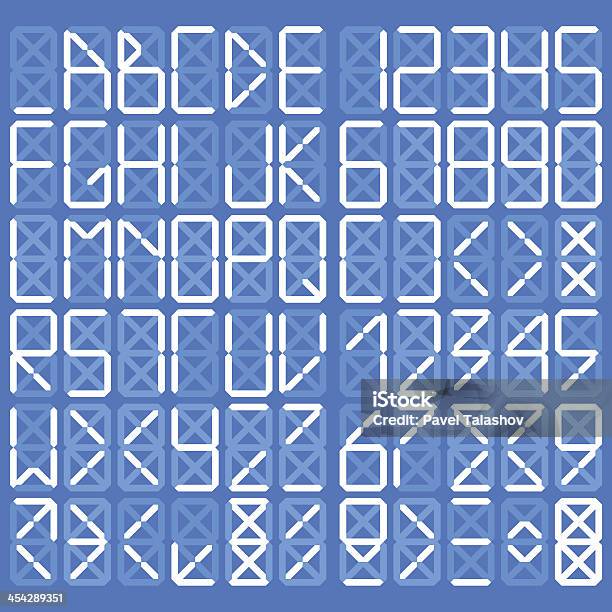 Digital Letter Graph Digital Alphabet Stock Illustration - Download Image Now - Alphabet ...