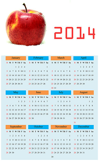 calendar 2014 stock photo