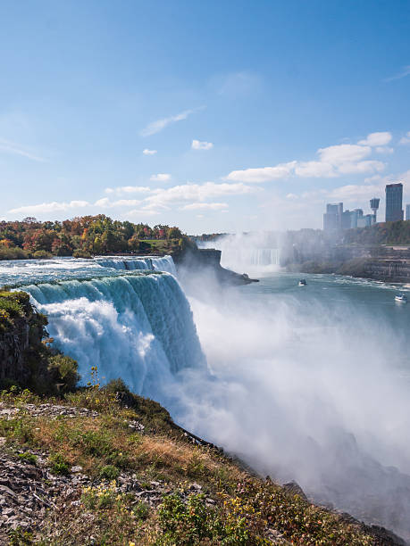 istock The Niagara Falls , USA and Canada border 454294469
