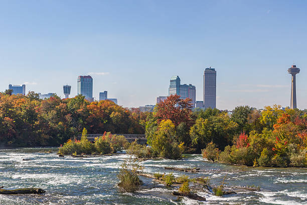 istock The Niagara Falls , USA and Canada border 454296555