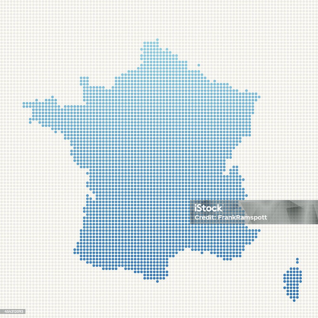 Mapa de Francia Punto azul de patrón - arte vectorial de Francia libre de derechos