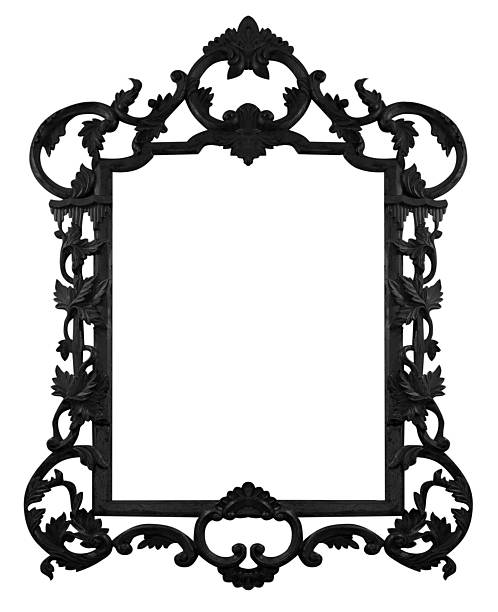 istock Black picture frame. Isolated on white backgrounds. 454312707
