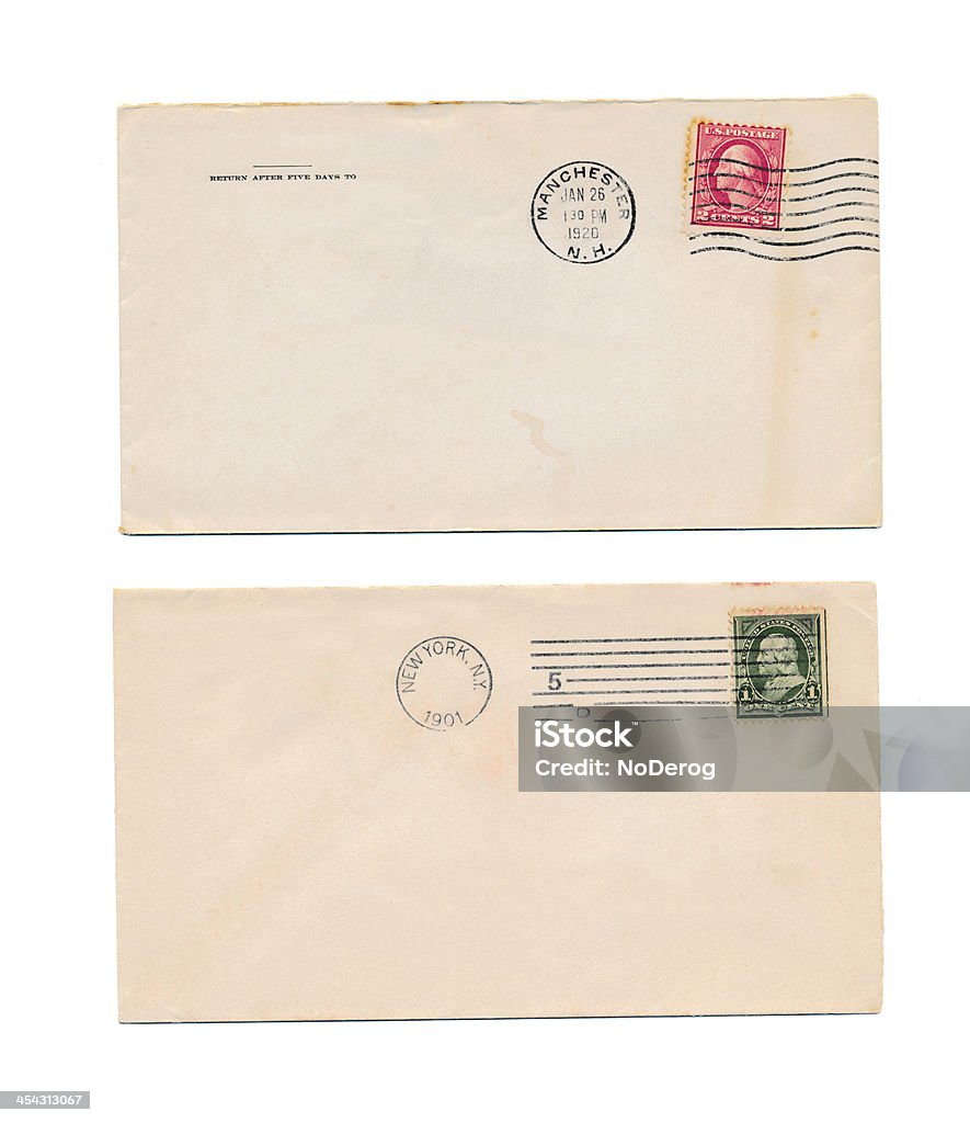 Vintage Envelopes Stock Photo - Download Image Now - New York City, 1901,  1920 - iStock