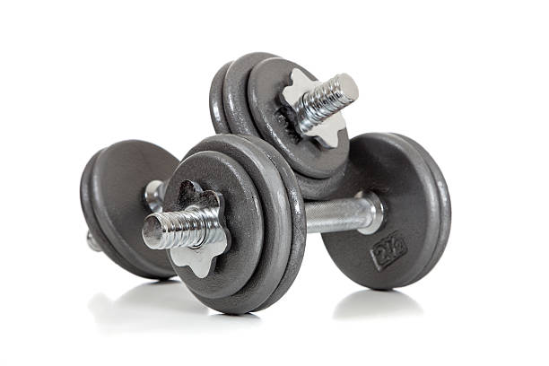istock set of dumbells on white 454316603