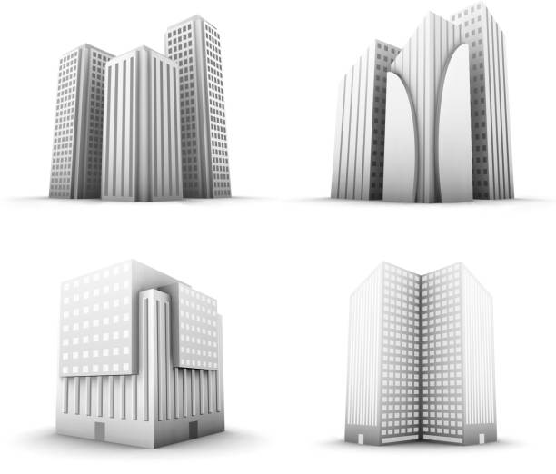 Buildings vector art illustration