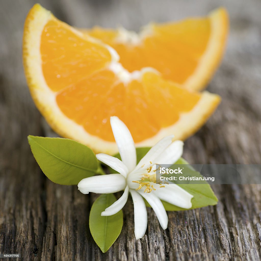 Orange Fresh orange on wooden ground Food and Drink Stock Photo