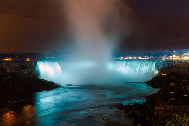 istock The Niagara Falls , USA and Canada border 454322767