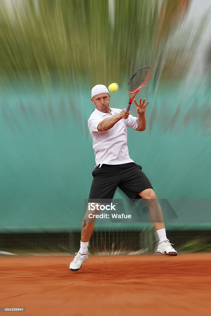 Jugador de tenis - Foto de stock de Pista de arcilla libre de derechos