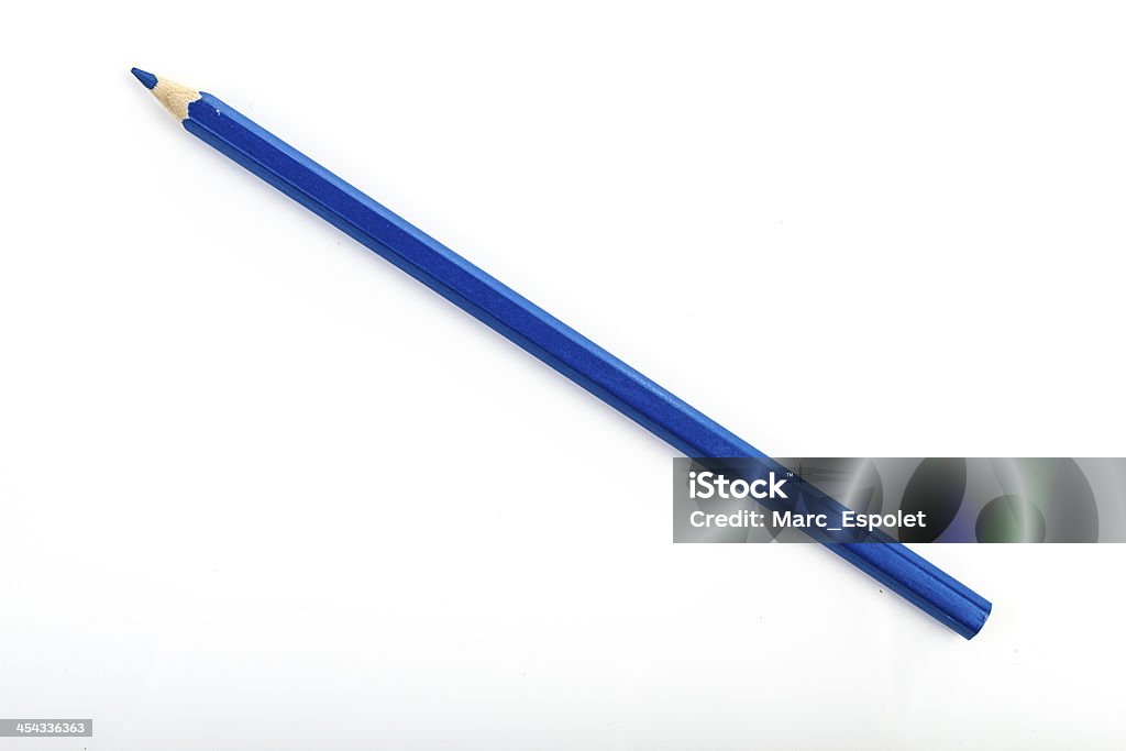 Kolorowy ołówek-niebieski - Zbiór zdjęć royalty-free (Jasnoniebieski)